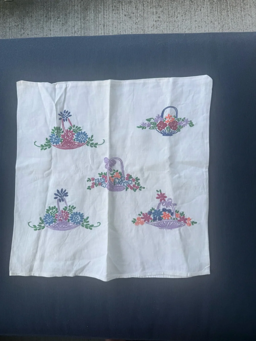 Hand Embroidered VTG Pillow Covers